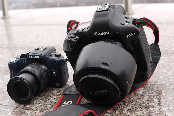 Panasonic LUMIX DMC-G1 un Canon EOS 1Ds Mark III