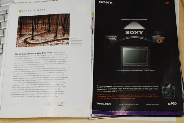 Sony Alpha A900 žurnālā Sony Alpha A900 žurnālā