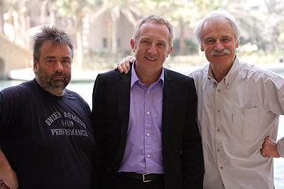 Luc Besson, Francois-Henri Pinault un Yann Arthus-Bertrand Luc Francois Yann