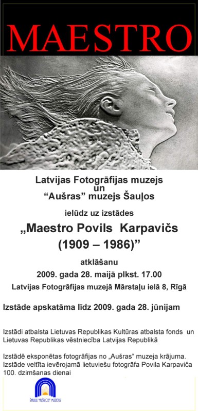 Izstāde "Maestro Povils Karpavičs (1909 – 1986)" Izstāde "Maestro Povils Karpavičs (1909 – 1986)"