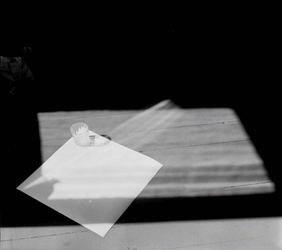 Alexandre Slusarev empty glass and bird shadow Moscow 1979