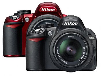 Nikon D3100 sarkans Nikon D3100 sarkans