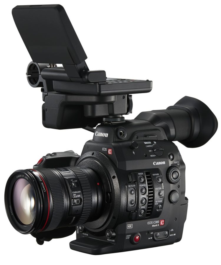 EOS C300 Mark II FSL 24 105 f4L LCD Monitor Up