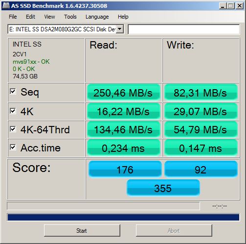 ssd intel bez sistēmas