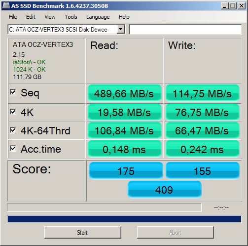 ssd sistēma vertex 3